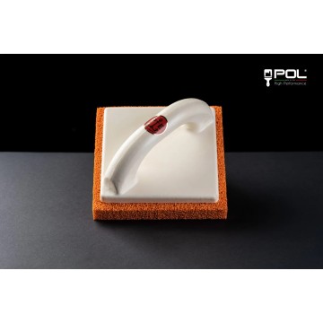 Drisca Pavan, din cauciuc portocaliu, maner poliuretanic, dimensiuni 135 x 135 mm