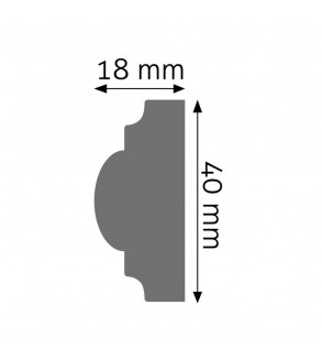 Brâu tablou duropolimer 2000x40x18 mm